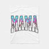 Baseball Mama Coquette Bow Game Day Baseball Mama Fleecedecke (Vorderseite)
