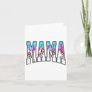 Baseball Mama Coquette Bow Game Day Baseball Mama Karte