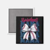 Baseball Mama Coquette Bow Game Day Baseball Mom M Magnet (Vorderseite/Rückseite)