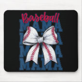 Baseball Mama Coquette Bow Game Day Baseball Mom M Mousepad (Vorne)