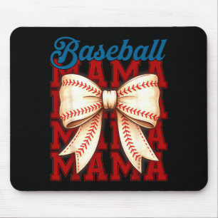Baseball-Mama Coquette-Schleife Spieltag Baseball- Mousepad