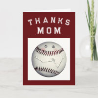 Baseball-Mama Danke-Card