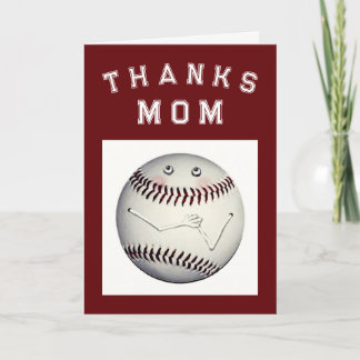 Baseball-Mama Danke-Card Dankeskarte