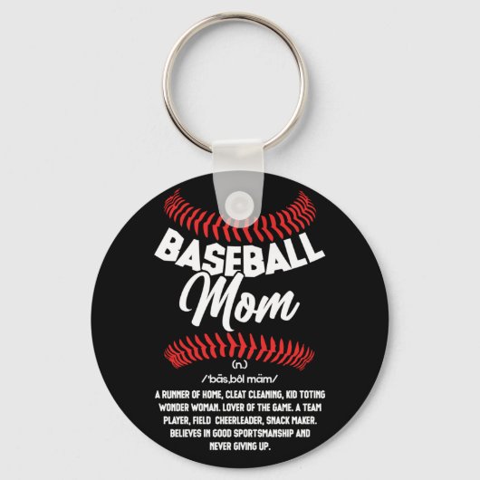 Baseball-Mama Definition Sport-Softball Schlüsselanhänger (Vorderseite)