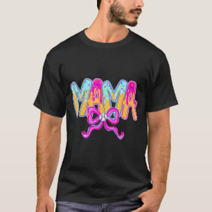 Baseball-Mama-Drip-Eiscreme-Baseball-Mama-Mutterta T-Shirt