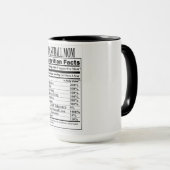 Baseball Mama Ernährung Fakten Tasse (VorderseiteRechts)