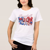 Baseball-Mama-Faux-Yarn-Stil  Tri-Blend Shirt (Vorderseite)