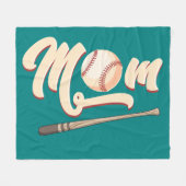 Baseball-Mama Fleecedecke (Vorderseite (Horizontal))