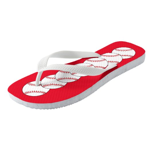 BaseBall-Mama-Flip-Flops Badesandalen (Schrägansicht)