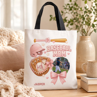 Baseball-Mama Foto Rosa Coquette Sport Tasche