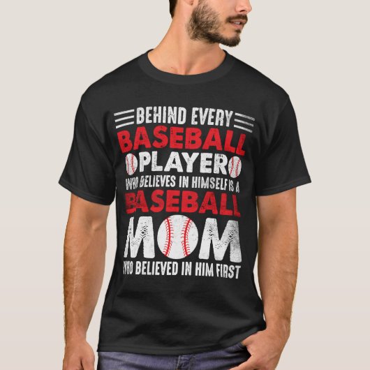 Baseball Mama Frauentag Baseball T-Shirt (Vorderseite)