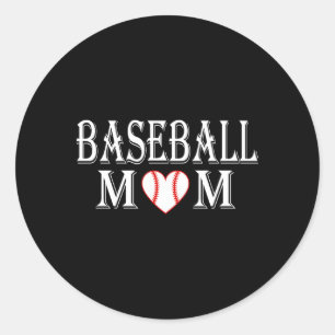 Baseball-Mama für Mamas Runder Aufkleber