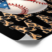 Baseball Mama Game Day Baseball USA 4. Juli Mo Poster (Ecke)