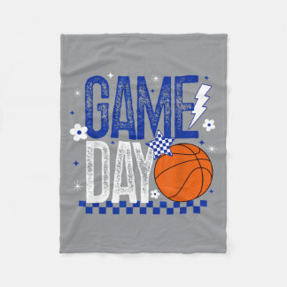 Baseball-Mama Game Day Tipoff Saison Retro Blau Fleecedecke