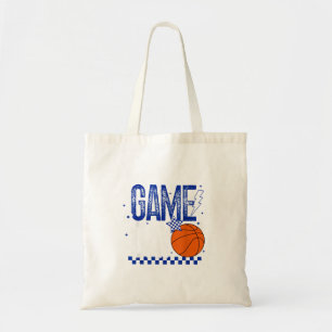 Baseball-Mama Game Day Tipoff Saison Retro Blau Tragetasche