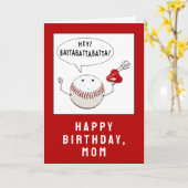 Baseball Mama Geburtstag Karte (Gelbe Blume)