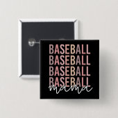 Baseball Mama | Geschenke für Baseball-Mamas Button (Vorne & Hinten)