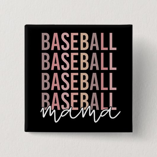 Baseball Mama | Geschenke für Baseball-Mamas Button (Vorderseite)
