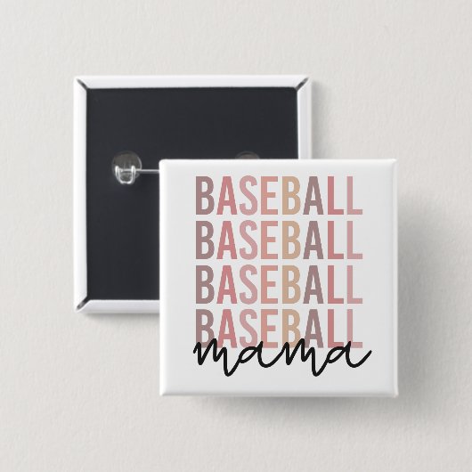 Baseball Mama | Geschenke für Baseball-Mamas Button (Vorne & Hinten)