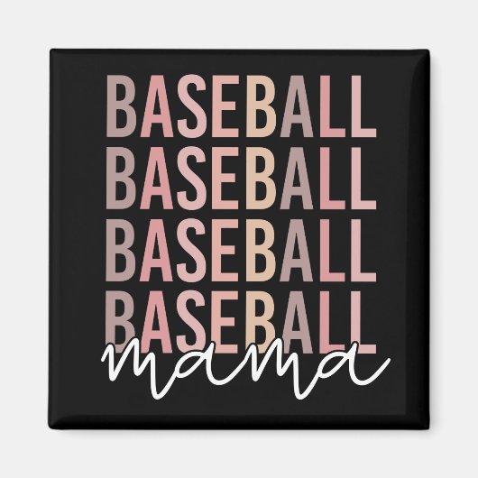 Baseball Mama | Geschenke für Baseball-Mamas Magnet (Vorne)