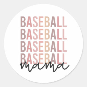 Baseball Mama Geschenke für Baseball-Mamas Runder Aufkleber