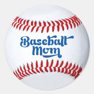 Baseball-Mama-Geschenksticker Runder Aufkleber