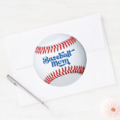 Baseball-Mama-Geschenksticker Runder Aufkleber (Umschlag)
