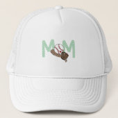 Baseball Mama Green Trefoil Preppy Sports Mama Truckerkappe (Vorderseite)