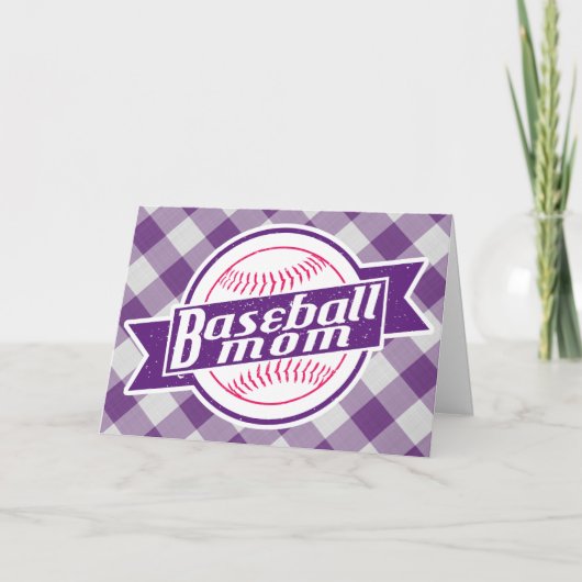 Baseball-Mama-Grußkarte Karte (Vorderseite)