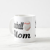 Baseball-Mama Halbtext Kaffeemaschine Tasse (Vorderseite Links)