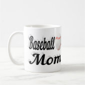 Baseball-Mama Halbtext Kaffeemaschine Tasse (Links)