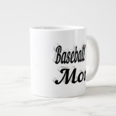 Baseball Mama Halbtext Riesenkaffee Tasse (Vorderseite Rechts)