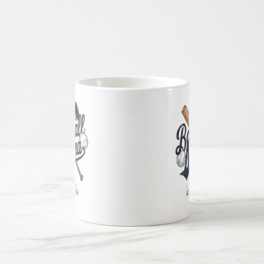 Baseball Mama, Individuelle Name der Mutter Kaffeetasse (Mittel)