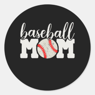 Baseball-Mama - jubeln mehr Jungen lange aus Runder Aufkleber