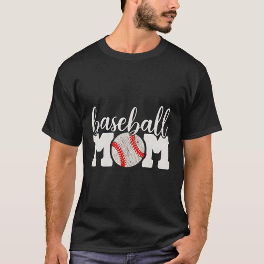 Baseball-Mama jubelt Mutter von T-Shirt (Vorderseite)