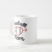 Baseball-Mama Kaffeetasse (Vorderseite Links)