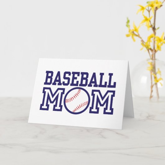 Baseball-Mama Karte (Gelbe Blume)