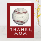 Baseball-Mama Karte (Gelbe Blume)