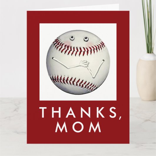 Baseball-Mama Karte (Vorderseite)