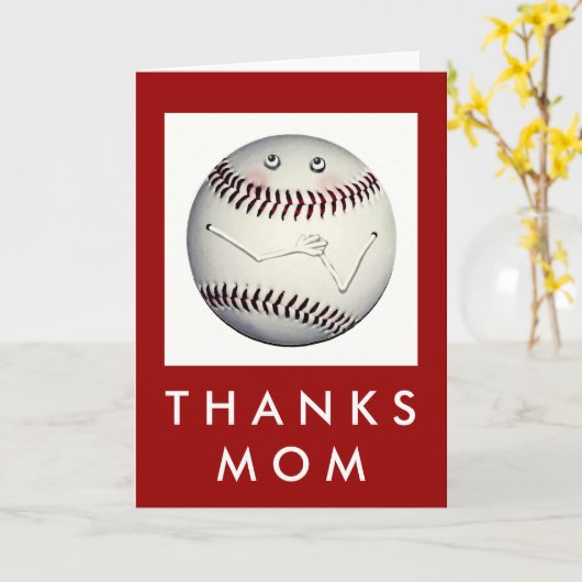Baseball-Mama Karte (Gelbe Blume)