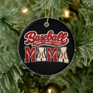 Baseball-Mama Keramik Ornament