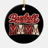 Baseball-Mama Keramik Ornament (Vorne)
