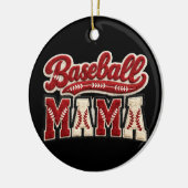 Baseball-Mama Keramik Ornament (Links)