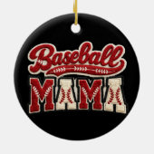 Baseball-Mama Keramik Ornament (Hinten)