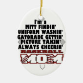 Baseball-Mama Keramikornament (Vorne)