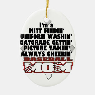 Baseball-Mama Keramikornament