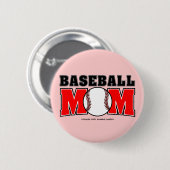 Baseball-Mama-Knopf Button (Vorne & Hinten)