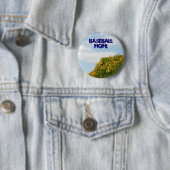 Baseball-Mama! Knöpfe Blue Sky Poppies Meadow Button (Beispiel)