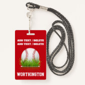 Baseball MAMA Lanyard Abzeichen Ausweis (Rückseite mit Schlüsselband)