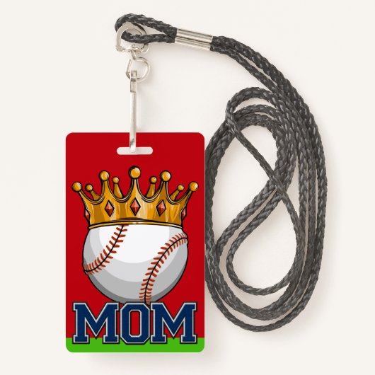 Baseball MAMA Lanyard Abzeichen Ausweis (Vorderseite mit Schlüsselband)